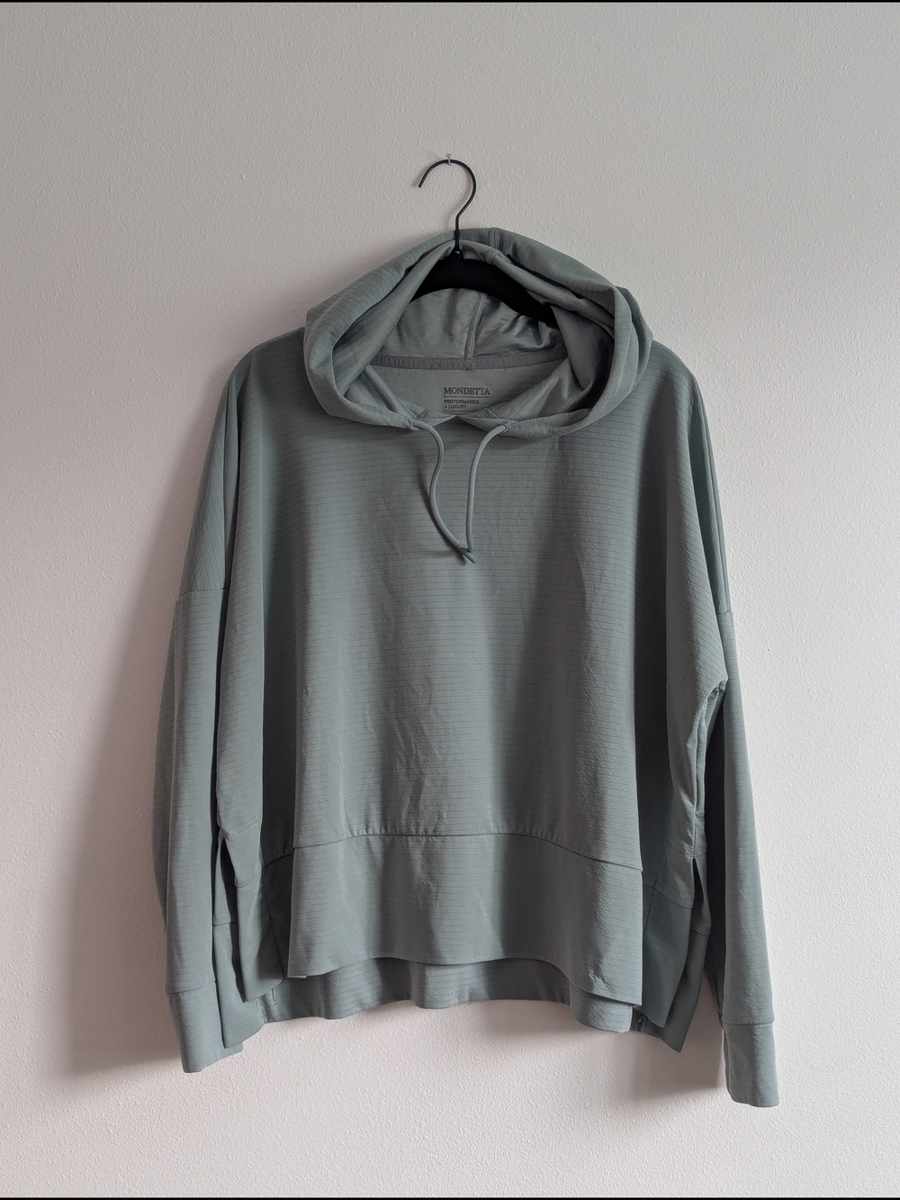 Mondetta Sage Green Hooded Womens's Activewear Sweater